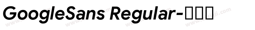 GoogleSans Regular字体转换